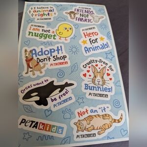 BN What PETA Really Stands For Booklet Big Lot 51 Logo And Animal Decal Stickers